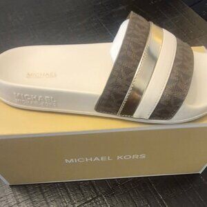 Michael Kors Brown Slides